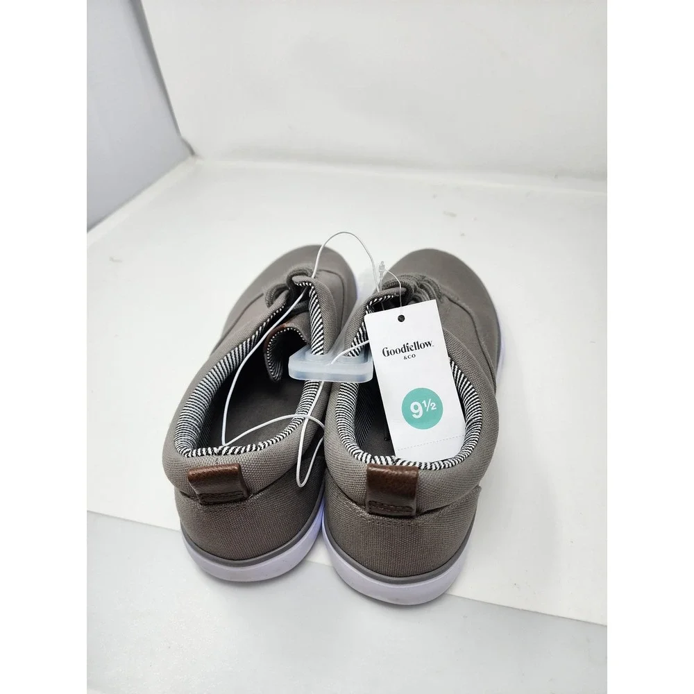 Goodfellow & Co Mens Low Top Lace Up Sneakers Gray Canvas Casual Size 9.5